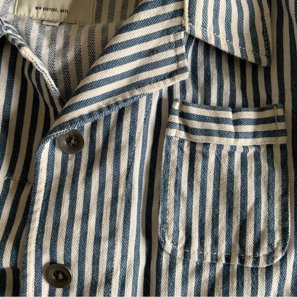 Madewell Shrunken Workwear Jacket in Poppy Stripe - Picture 6 of 8